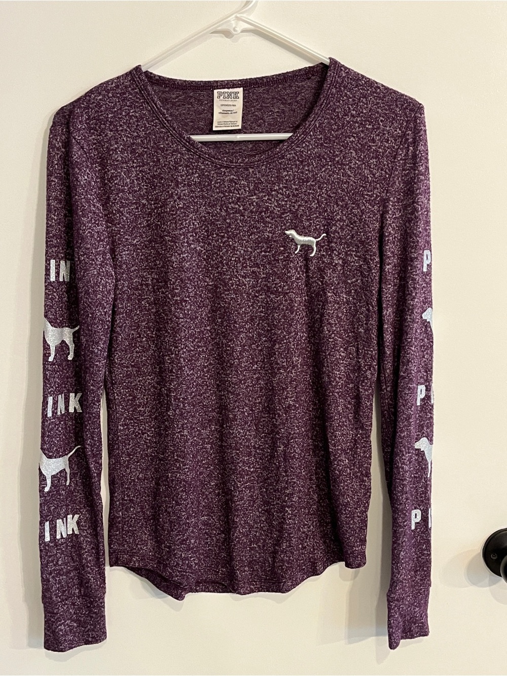 Women’s Size Small PINK Victoria's Secret Long Sleeve Sleepwear Top